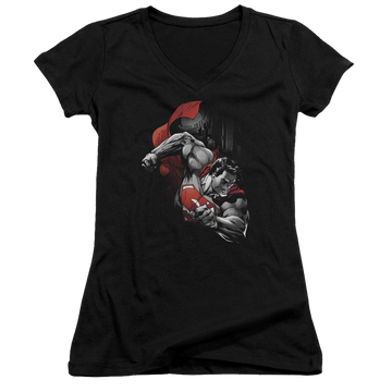 Superman My City - Juniors V-Neck T-Shirt Juniors V-Neck T-Shirt Superman   
