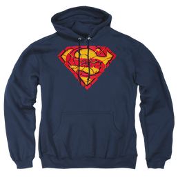 Superman Shattered Shield - Pullover Hoodie Pullover Hoodie Superman   