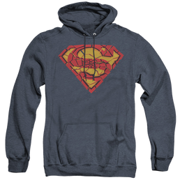 Superman Shattered Shield - Heather Pullover Hoodie Heather Pullover Hoodie Superman   