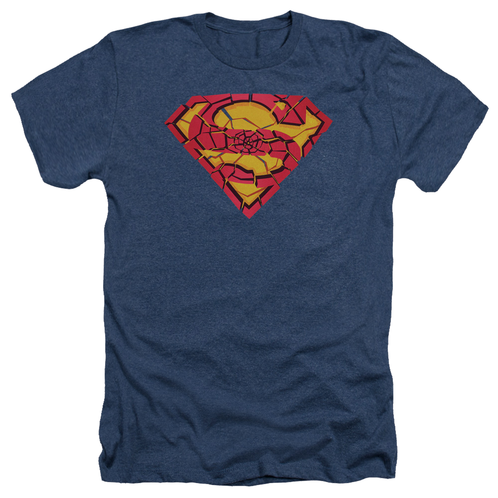 Superman Shattered Shield - Men's Heather T-Shirt Men's Heather T-Shirt Superman   