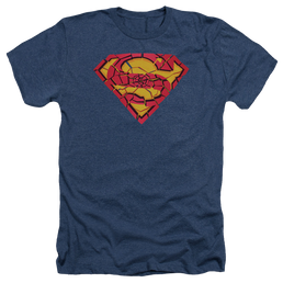 Superman Shattered Shield - Men's Heather T-Shirt Men's Heather T-Shirt Superman   