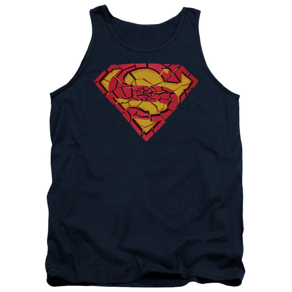 Superman Shattered Shield - Men's Tank Top Men's Tank Superman   