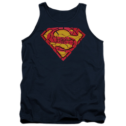 Superman Shattered Shield - Men's Tank Top Men's Tank Superman   
