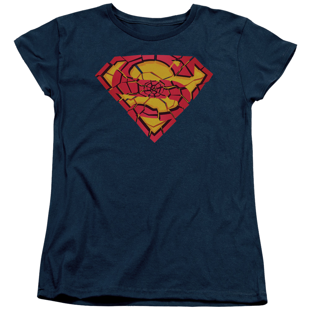Superman Shattered Shield - Women's T-Shirt Women's T-Shirt Superman   