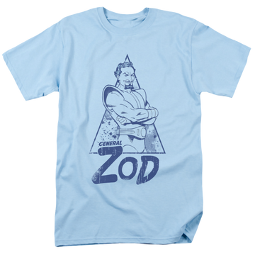 Light blue men's regular fit t-shirt with Superman Vintage Zod graphic