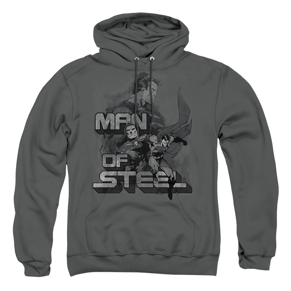 Superman Steel Poses - Pullover Hoodie Pullover Hoodie Superman   