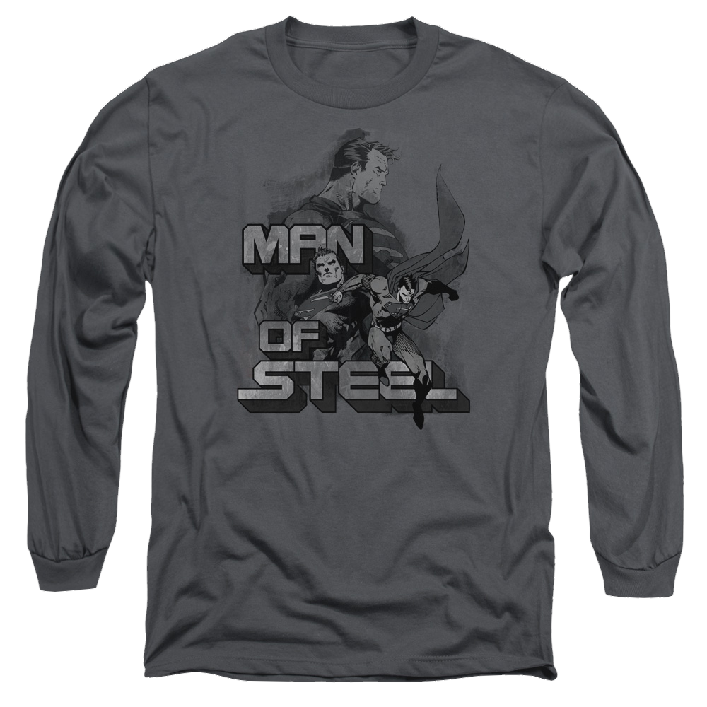 Superman Steel Poses - Men's Long Sleeve T-Shirt Men's Long Sleeve T-Shirt Superman   
