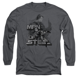 Superman Steel Poses - Men's Long Sleeve T-Shirt Men's Long Sleeve T-Shirt Superman   