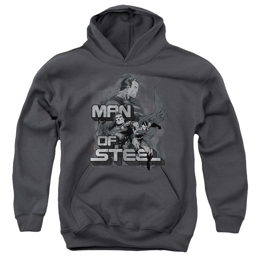 Superman Steel Poses - Youth Hoodie Youth Hoodie (Ages 8-12) Superman   