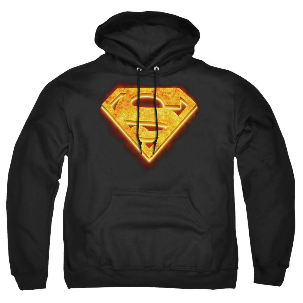 Superman Hot Steel Shield - Pullover Hoodie Pullover Hoodie Superman   