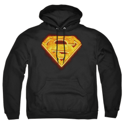 Superman Hot Steel Shield - Pullover Hoodie Pullover Hoodie Superman   