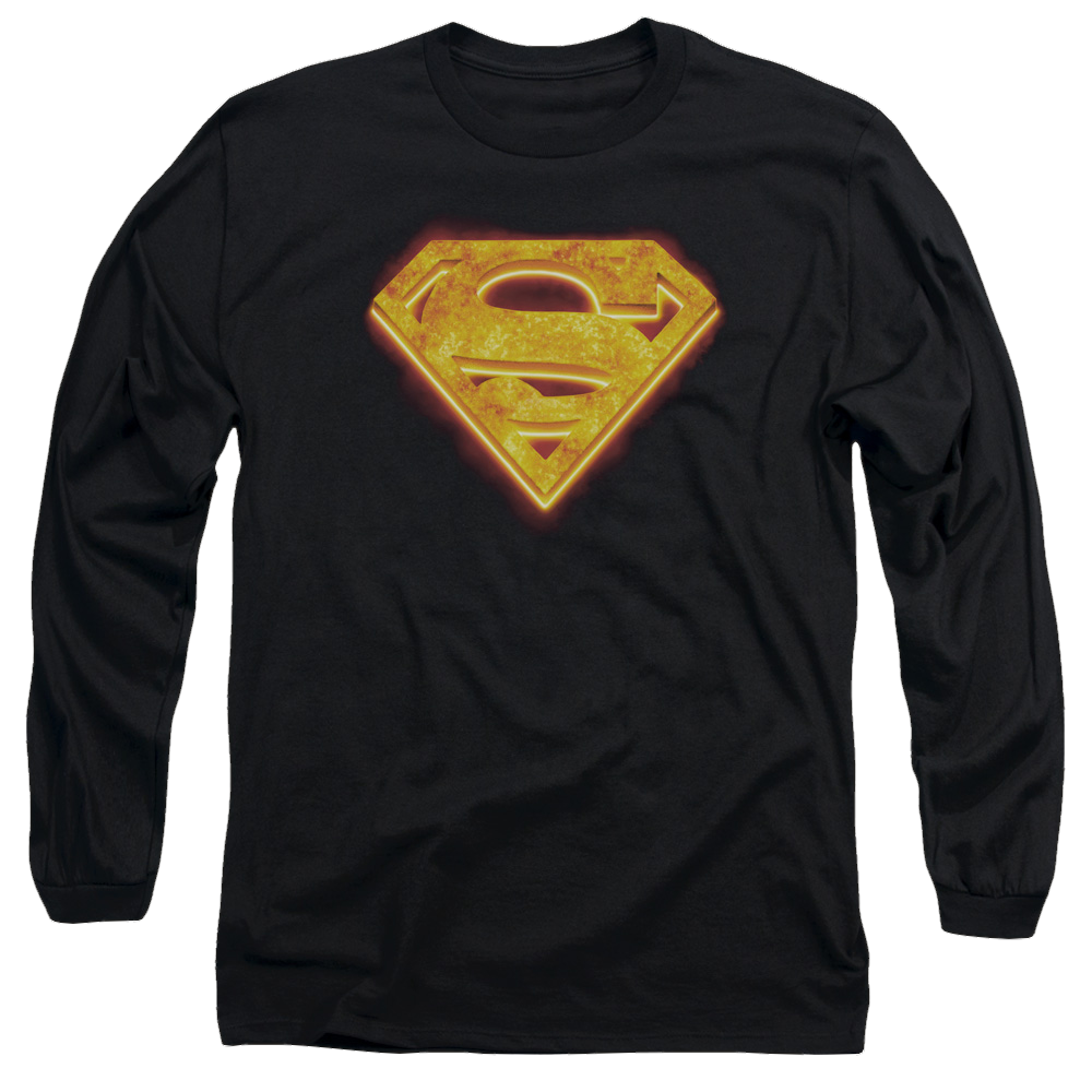 Superman Hot Steel Shield - Men's Long Sleeve T-Shirt Men's Long Sleeve T-Shirt Superman   