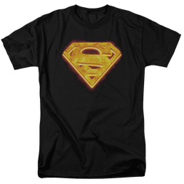 Superman Hot Steel Shield - Men's Regular Fit T-Shirt Men's Regular Fit T-Shirt Superman   