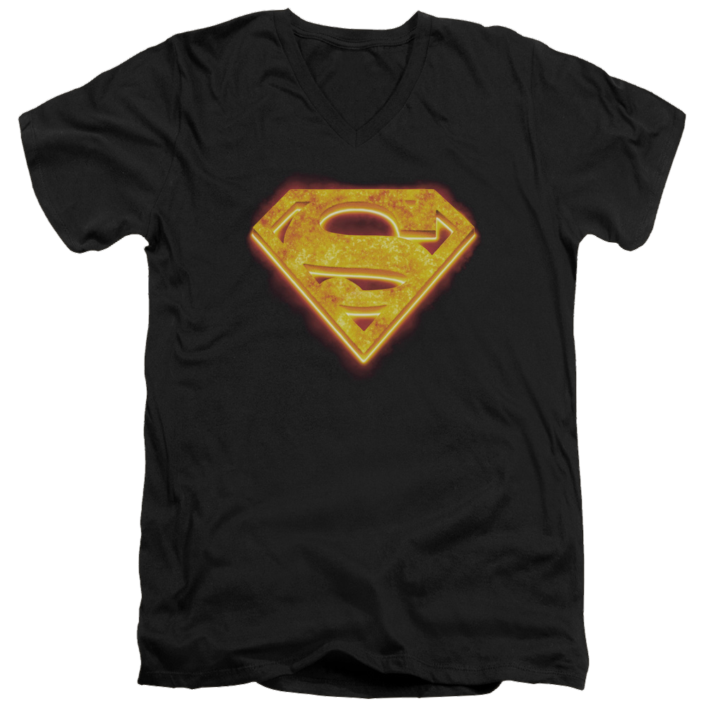 Superman Hot Steel Shield - Men's V-Neck T-Shirt Men's V-Neck T-Shirt Superman   