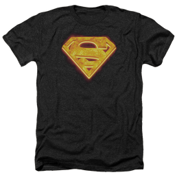 Superman Hot Steel Shield - Men's Heather T-Shirt Men's Heather T-Shirt Superman   