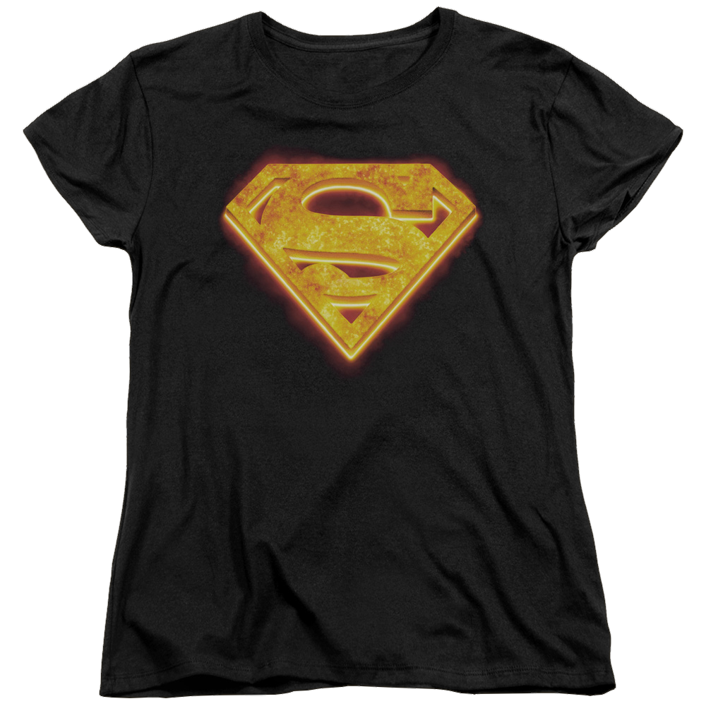 Superman Hot Steel Shield - Women's T-Shirt Women's T-Shirt Superman   