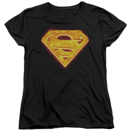 Superman Hot Steel Shield - Women's T-Shirt Women's T-Shirt Superman   