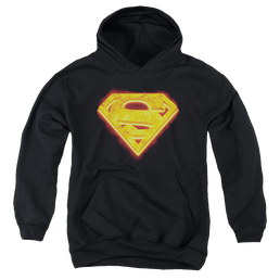 Superman Hot Steel Shield - Youth Hoodie Youth Hoodie (Ages 8-12) Superman   