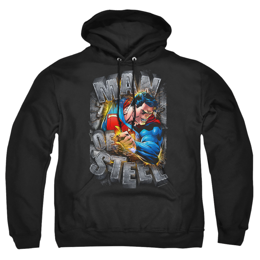 Superman Ripping Steel - Pullover Hoodie Pullover Hoodie Superman   