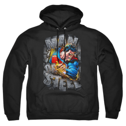 Superman Ripping Steel - Pullover Hoodie Pullover Hoodie Superman   