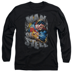 Superman Ripping Steel - Men's Long Sleeve T-Shirt Men's Long Sleeve T-Shirt Superman   