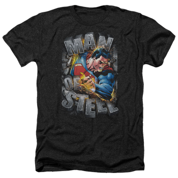 Superman Ripping Steel - Men's Heather T-Shirt Men's Heather T-Shirt Superman   