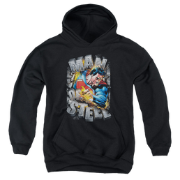 Superman Ripping Steel - Youth Hoodie Youth Hoodie (Ages 8-12) Superman   