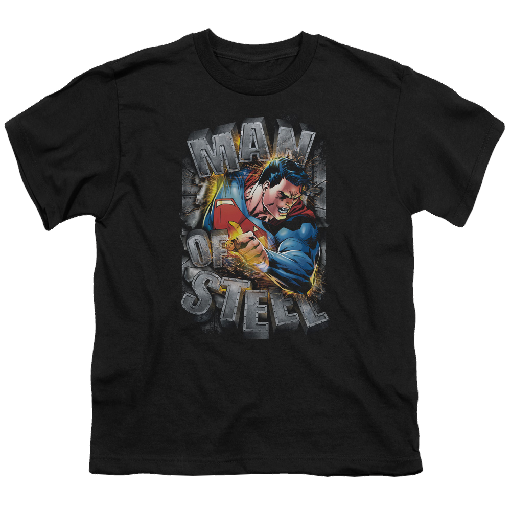 Superman Ripping Steel - Youth T-Shirt Youth T-Shirt (Ages 8-12) Superman   