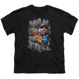 Superman Ripping Steel - Youth T-Shirt Youth T-Shirt (Ages 8-12) Superman   
