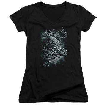 Superman Break Free - Juniors V-Neck T-Shirt Juniors V-Neck T-Shirt Superman   
