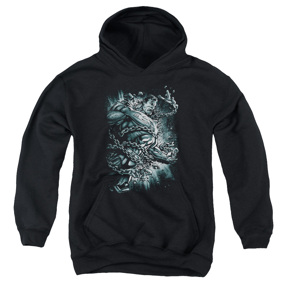 Superman Break Free - Youth Hoodie Youth Hoodie (Ages 8-12) Superman   