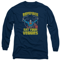 Superman Veggie Power - Men's Long Sleeve T-Shirt Men's Long Sleeve T-Shirt Superman   