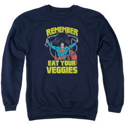 Superman Veggie Power - Men's Crewneck Sweatshirt Men's Crewneck Sweatshirt Superman   