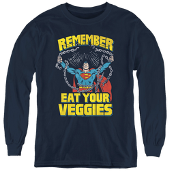 Superman Veggie Power - Youth Long Sleeve T-Shirt Youth Long Sleeve T-Shirt Superman   