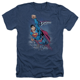 Superman Twilight Flight - Men's Heather T-Shirt Men's Heather T-Shirt Superman   