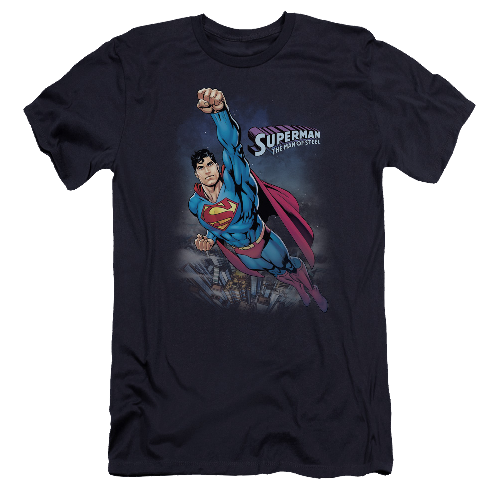 Superman Twilight Flight - Men's Premium Slim Fit T-Shirt Men's Premium Slim Fit T-Shirt Superman   