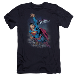 Superman Twilight Flight - Men's Premium Slim Fit T-Shirt Men's Premium Slim Fit T-Shirt Superman   