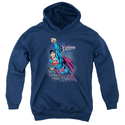 Superman Twilight Flight - Youth Hoodie Youth Hoodie (Ages 8-12) Superman   