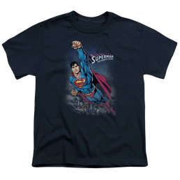 Superman Twilight Flight - Youth T-Shirt Youth T-Shirt (Ages 8-12) Superman   