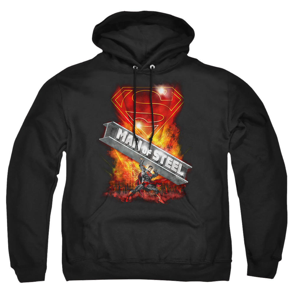 Superman Steel Girder - Pullover Hoodie Pullover Hoodie Superman   
