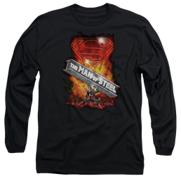 Superman Steel Girder - Men's Long Sleeve T-Shirt Men's Long Sleeve T-Shirt Superman   