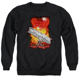 Superman Steel Girder - Men's Crewneck Sweatshirt Men's Crewneck Sweatshirt Superman   