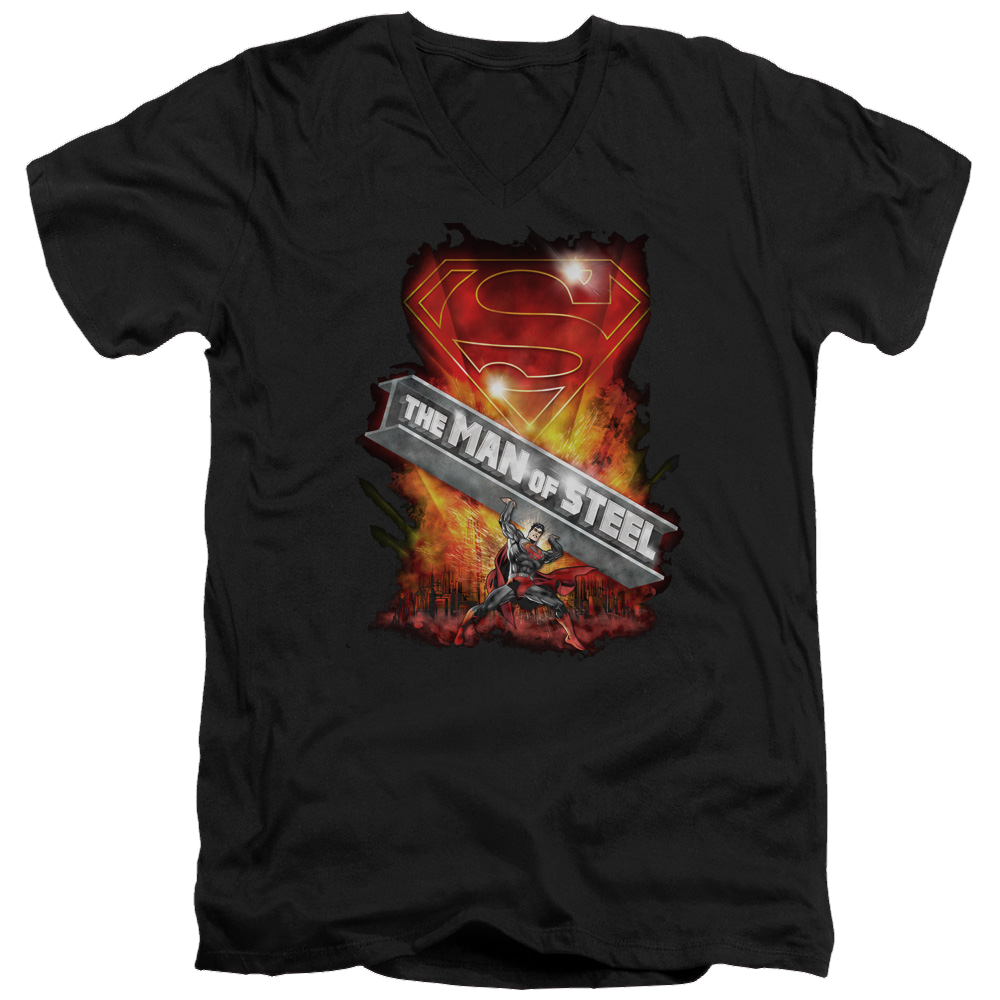 Superman Steel Girder - Men's V-Neck T-Shirt Men's V-Neck T-Shirt Superman   