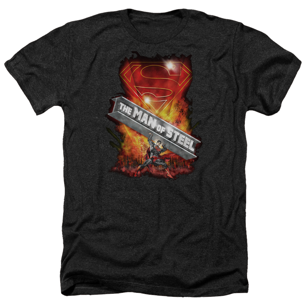 Superman Steel Girder - Men's Heather T-Shirt Men's Heather T-Shirt Superman   