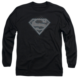 Superman Checkerboard - Men's Long Sleeve T-Shirt Men's Long Sleeve T-Shirt Superman   
