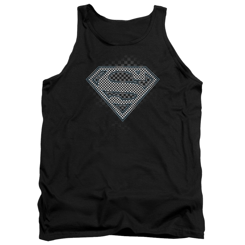 Superman Checkerboard - Men's Tank Top Men's Tank Superman   