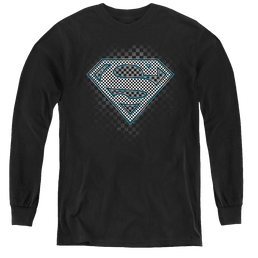 Superman Checkerboard - Youth Long Sleeve T-Shirt Youth Long Sleeve T-Shirt Superman   