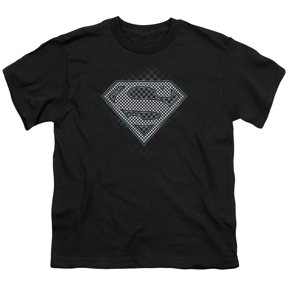 Superman Checkerboard - Youth T-Shirt Youth T-Shirt (Ages 8-12) Superman   