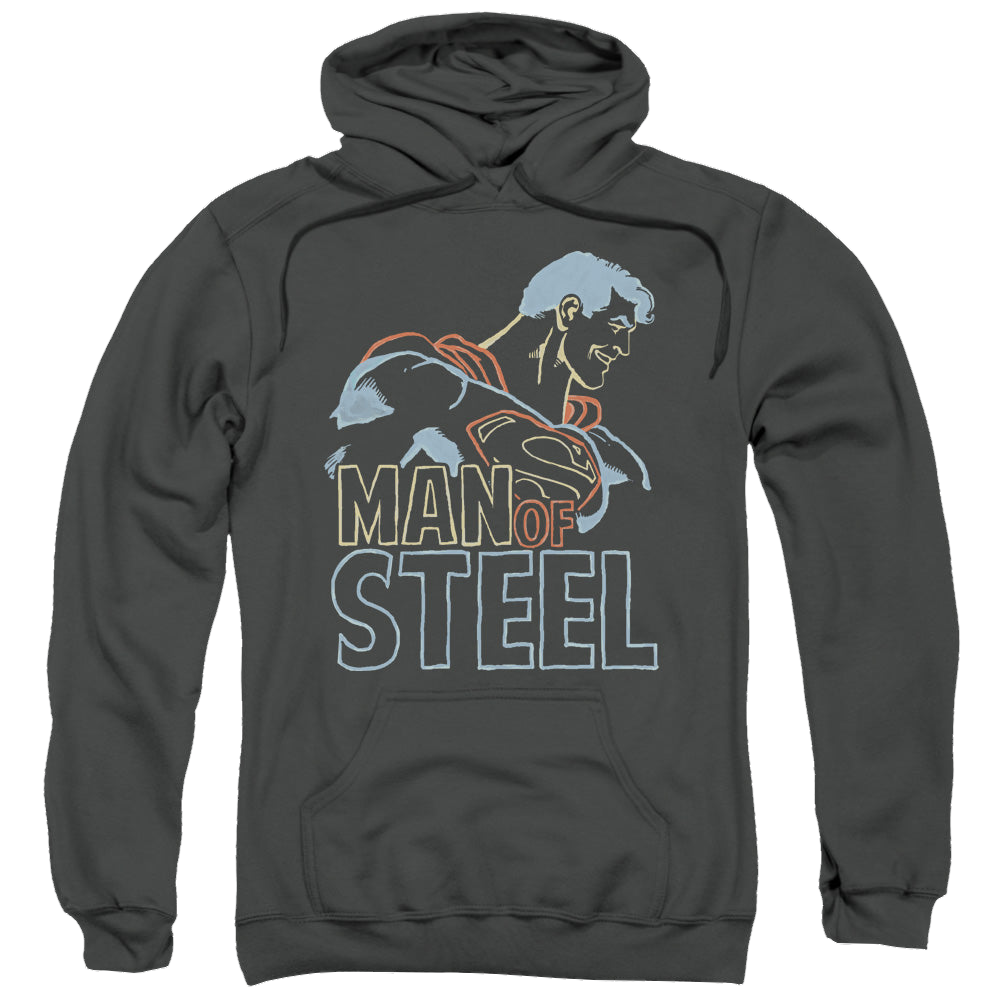 Superman Colored Lines - Pullover Hoodie Pullover Hoodie Superman   