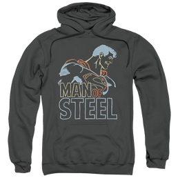 Superman Colored Lines - Pullover Hoodie Pullover Hoodie Superman   